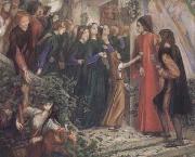 Dante Gabriel Rossetti Beatrice Meeting Dante at a Marriage Feast,Denies him her Salutation (mk28) china oil painting reproduction